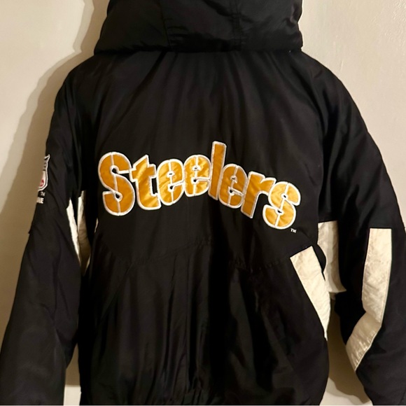 Nfl Pro Line Authentic by Starter Vintage Steelers Pull over Jacket - Picture 6 of 6